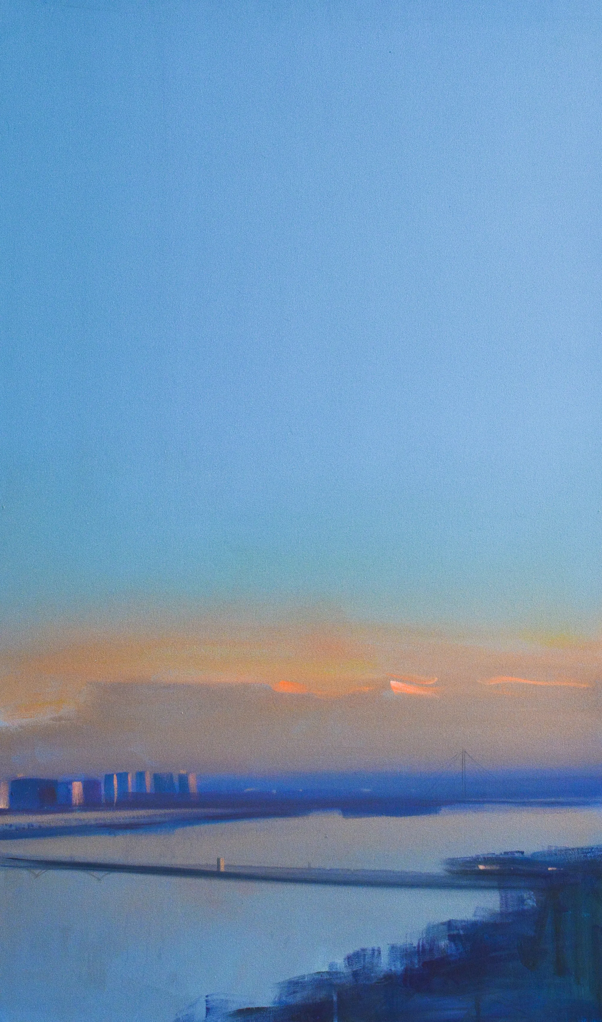 Image of View of the South Bridge by Igor Nekraga, size: 100х60, made of Acrylic on canvas, Painting medium, from Київ, part of the Acrylics series, priced at $1300 Photo 2 of 4.