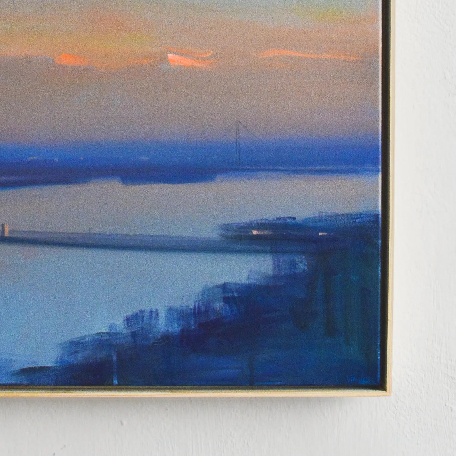 Image of View of the South Bridge by Igor Nekraga, size: 100х60, made of Acrylic on canvas, Painting medium, from Київ, part of the Acrylics series, priced at $1300 Photo 4 of 4.