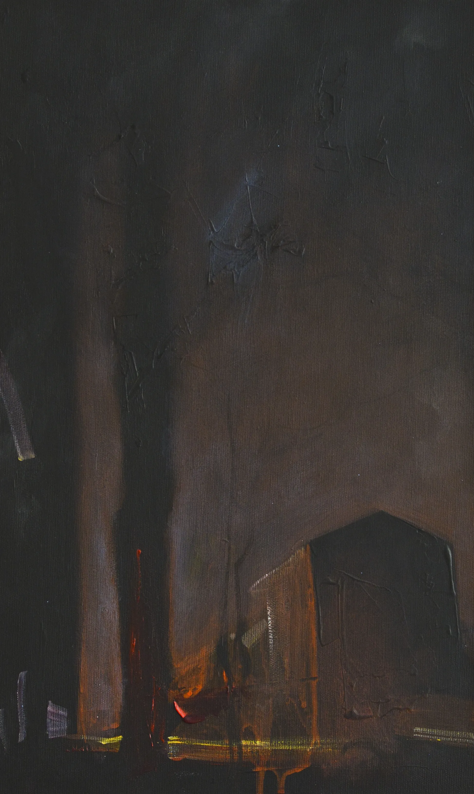 Image of Blackout on Gogolivska str by Igor Nekraga, size: 50x30, made of Acrylic on canvas, Painting medium, from Kyiv, part of the Acrylics series, priced at $400 Photo 2 of 4.