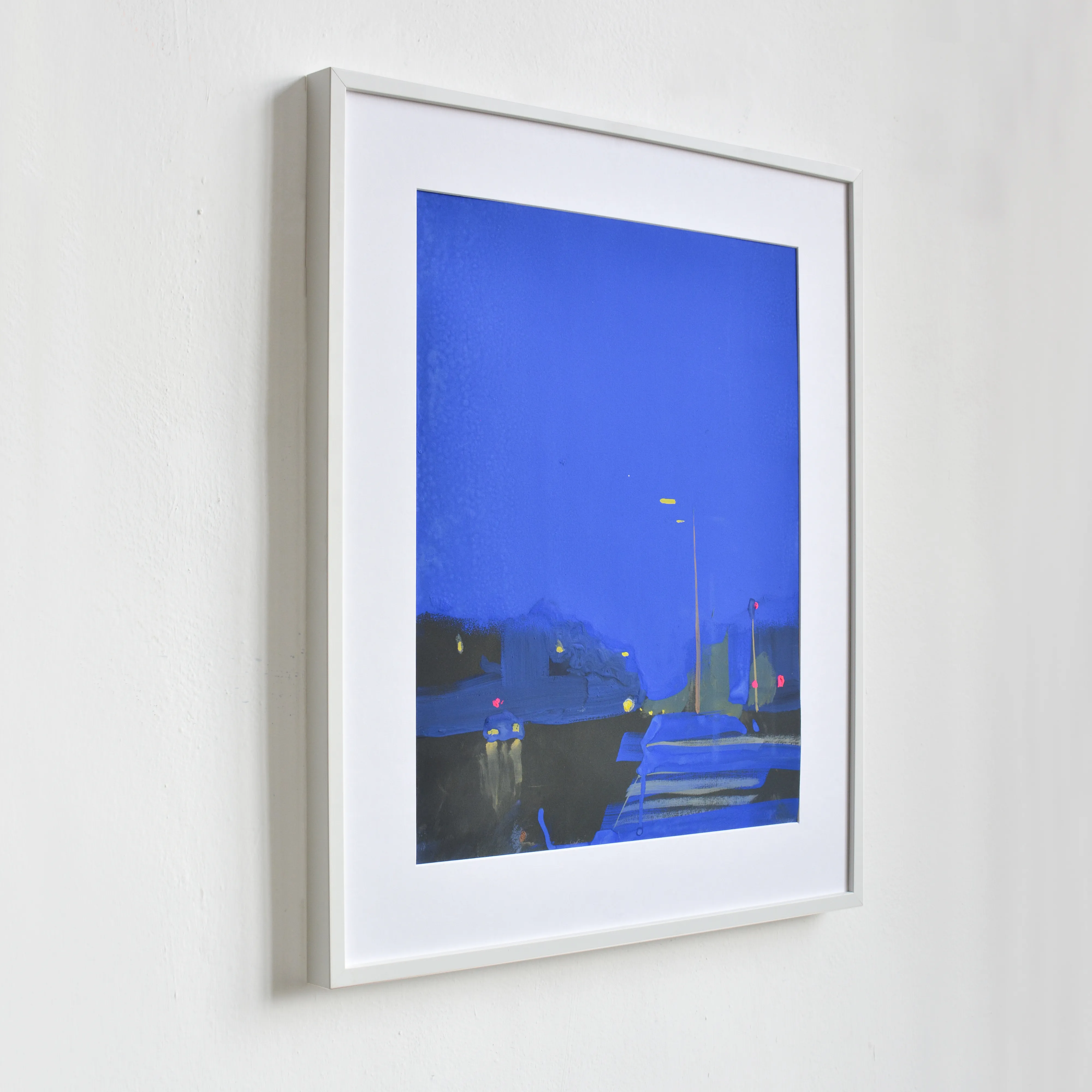 Image of Evening on Bulvaro-Kudriavska Str. by Igor Nekraga, size: 50x40, made of Gouache on paper, Painting medium, from Ukraine, part of the Gouaches series, priced at $500 Photo 3 of 4.