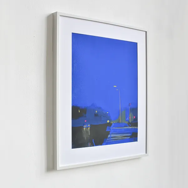 Image of Evening on Bulvaro-Kudriavska Str. by Igor Nekraga, size: 50x40, made of Gouache on paper, Painting medium, from Ukraine, part of the Gouaches series, priced at $500 Photo 3 of 4.