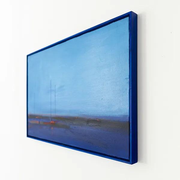 Image of Blue hour. Sea by Igor Nekraga, size: 40x60 cm, made of Acrylic on canvas, Painting medium, from Ukraine, part of the Acrylics series, priced at $500 Photo 3 of 4.