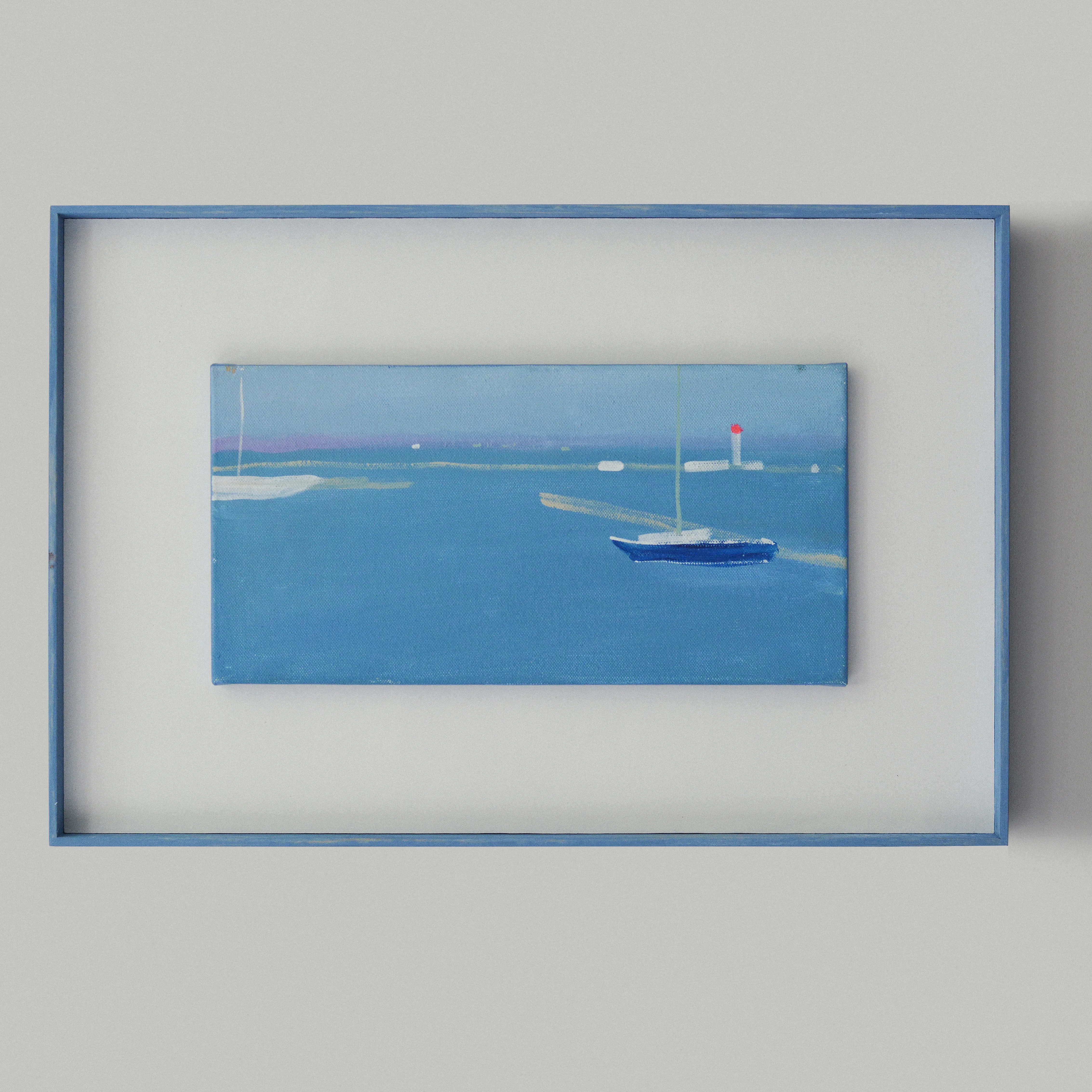 Image of Odesa port by Igor Nekraga, size: 20x40, made of Acrylic on canvas, Painting medium, from Odesa, part of the Acrylics series, priced at $400 Photo 1 of 4.