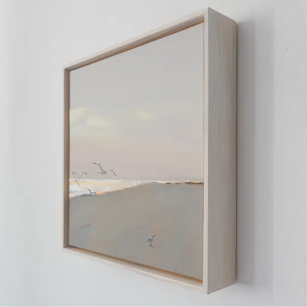 Image of The solitary seagull by Igor Nekraga, size: 30х30, made of Acrylic on canvas, Painting medium, from Kyiv, part of the Acrylics series, priced at $350 Photo 3 of 4.