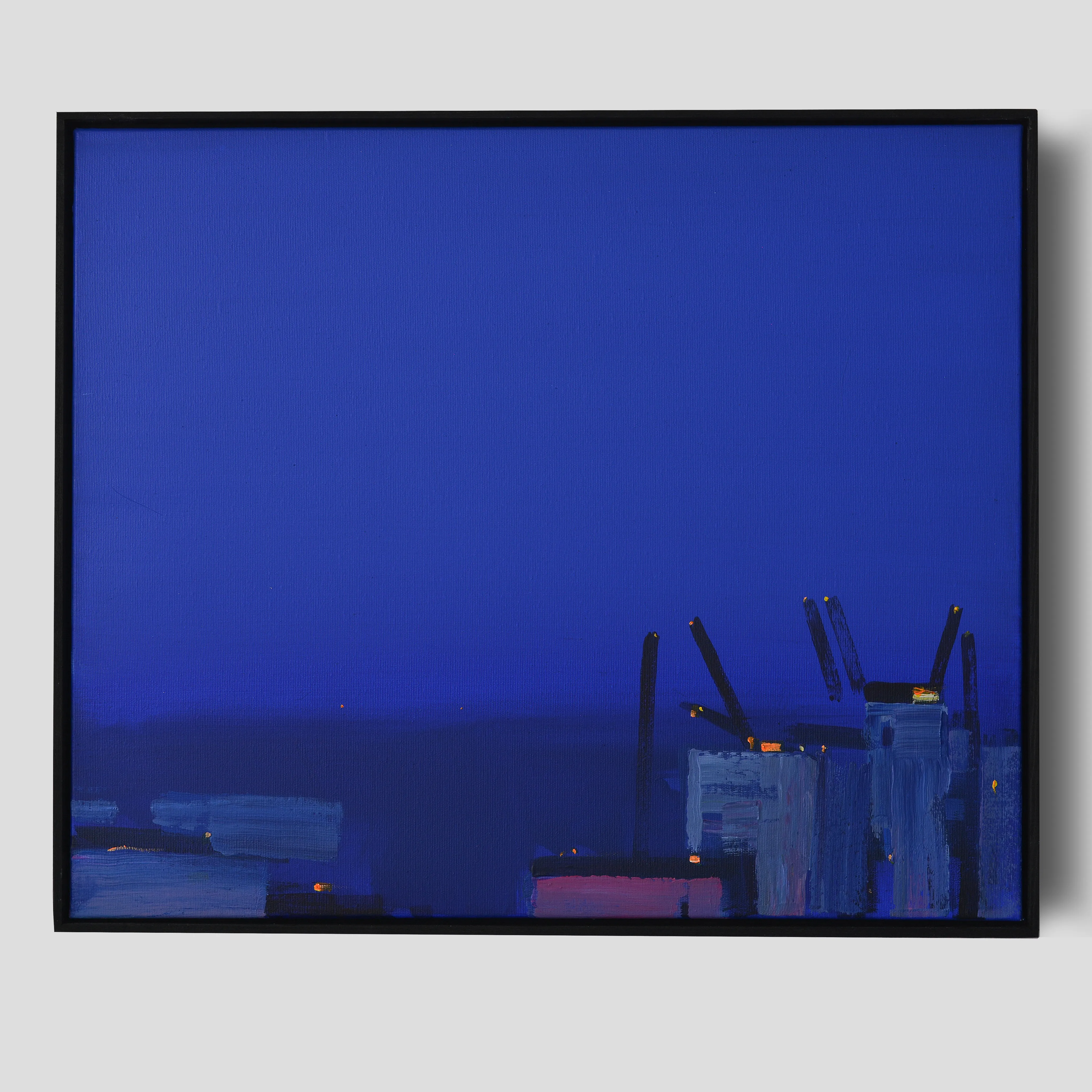 Image of Port at night. Odesa by Igor Nekraga, size: 50x60, made of Acrylic on canvas, Painting medium, from Kyiv, part of the Acrylics series, priced at $500 Photo 1 of 4.