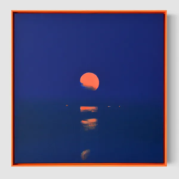 Image of The Moon by Igor Nekraga, size: 50x50, made of Acrylic on canvas, Painting medium, from Kyiv, part of the Acrylics series Photo 1 of 4.