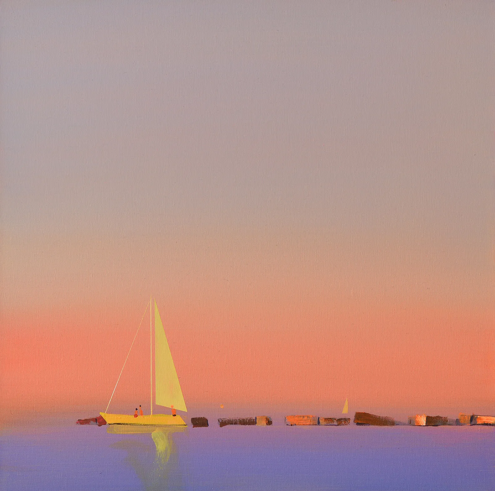 Зображення "Calm harbor" від Igor Nekraha, розмір: 50x50, медіум: Живопис, серія: Acrylics, ціна: $500 Фото 2 з 5.