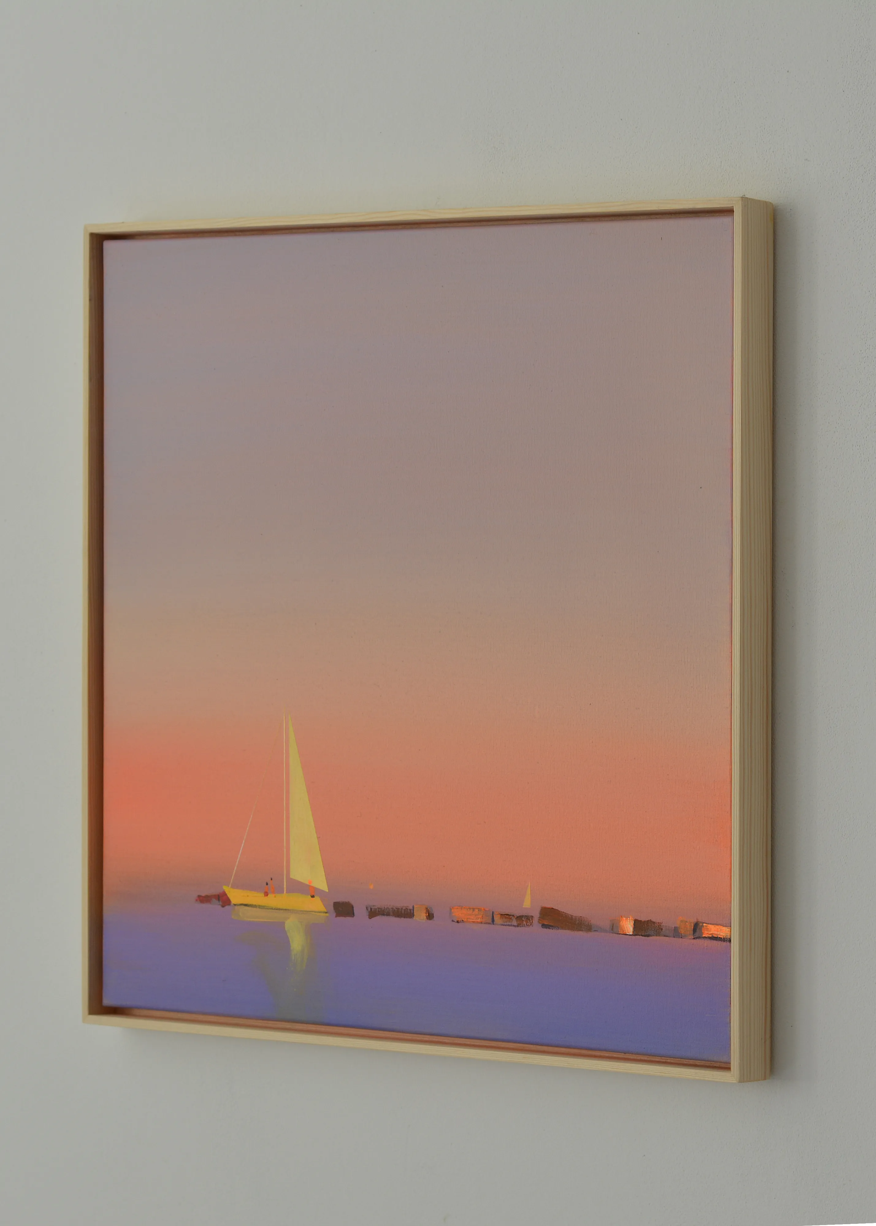 Image of Calm harbor by Igor Nekraga, size: 50x50, made of Acrylic on canvas, Painting medium, from Ukraine, part of the Acrylics series, priced at $500 Photo 3 of 5.