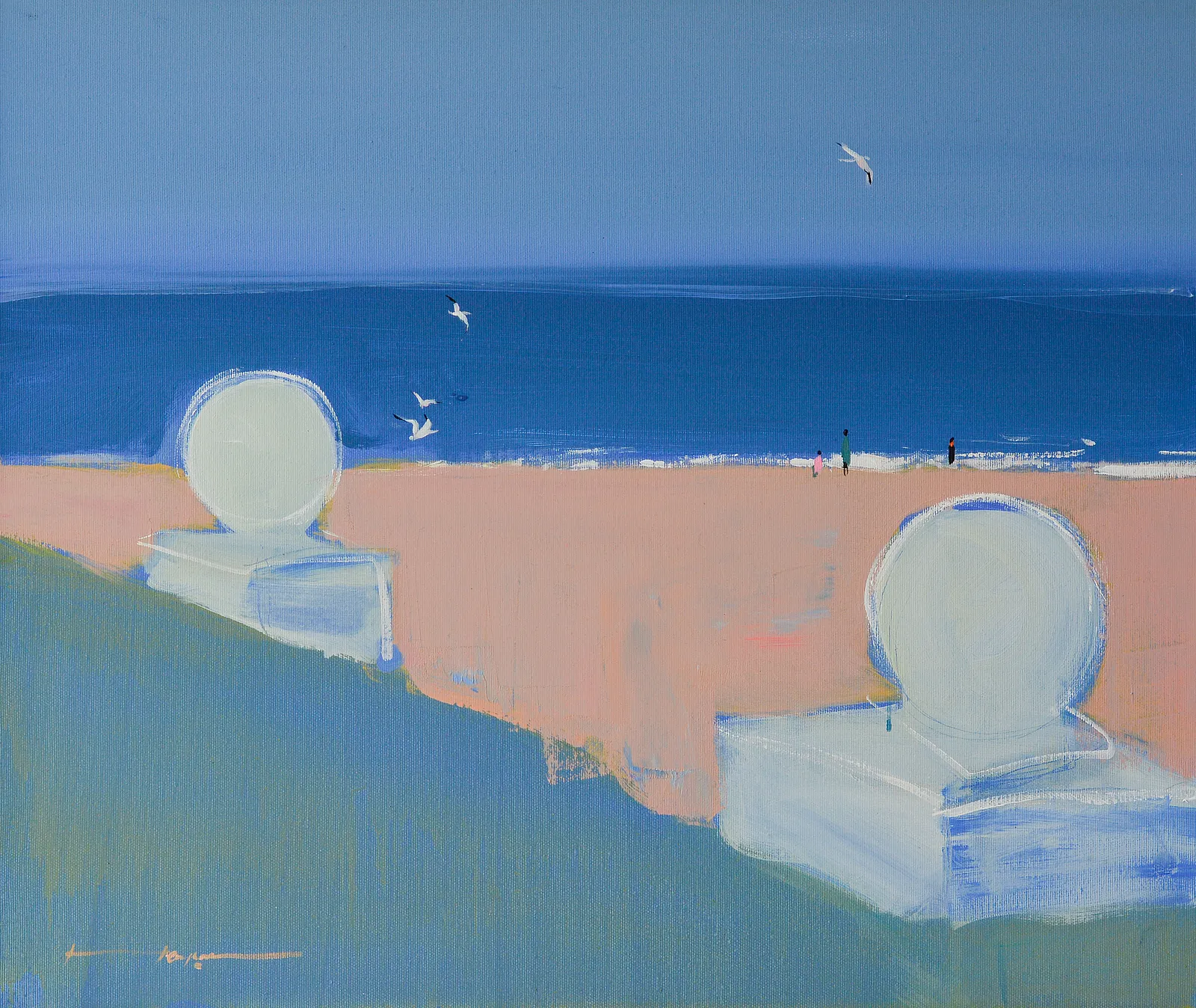 Зображення "Langeron beach" від Igor Nekraha, розмір: 50x60, матеріали: Acrylic on canvas, медіум: Живопис, місто: Ukraine, серія: Acrylics, ціна: $400 Фото 4 з 4.