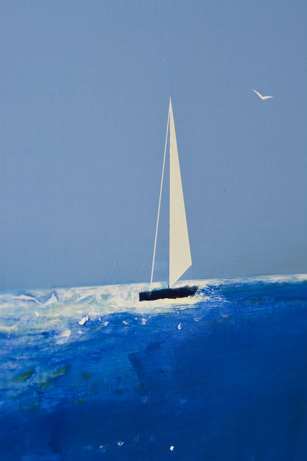 Image of Open sea by Igor Nekraga, made of Acrylic on canvas, Painting medium, from Ukraine, part of the Acrylics series, priced at $600 Photo 4 of 4.