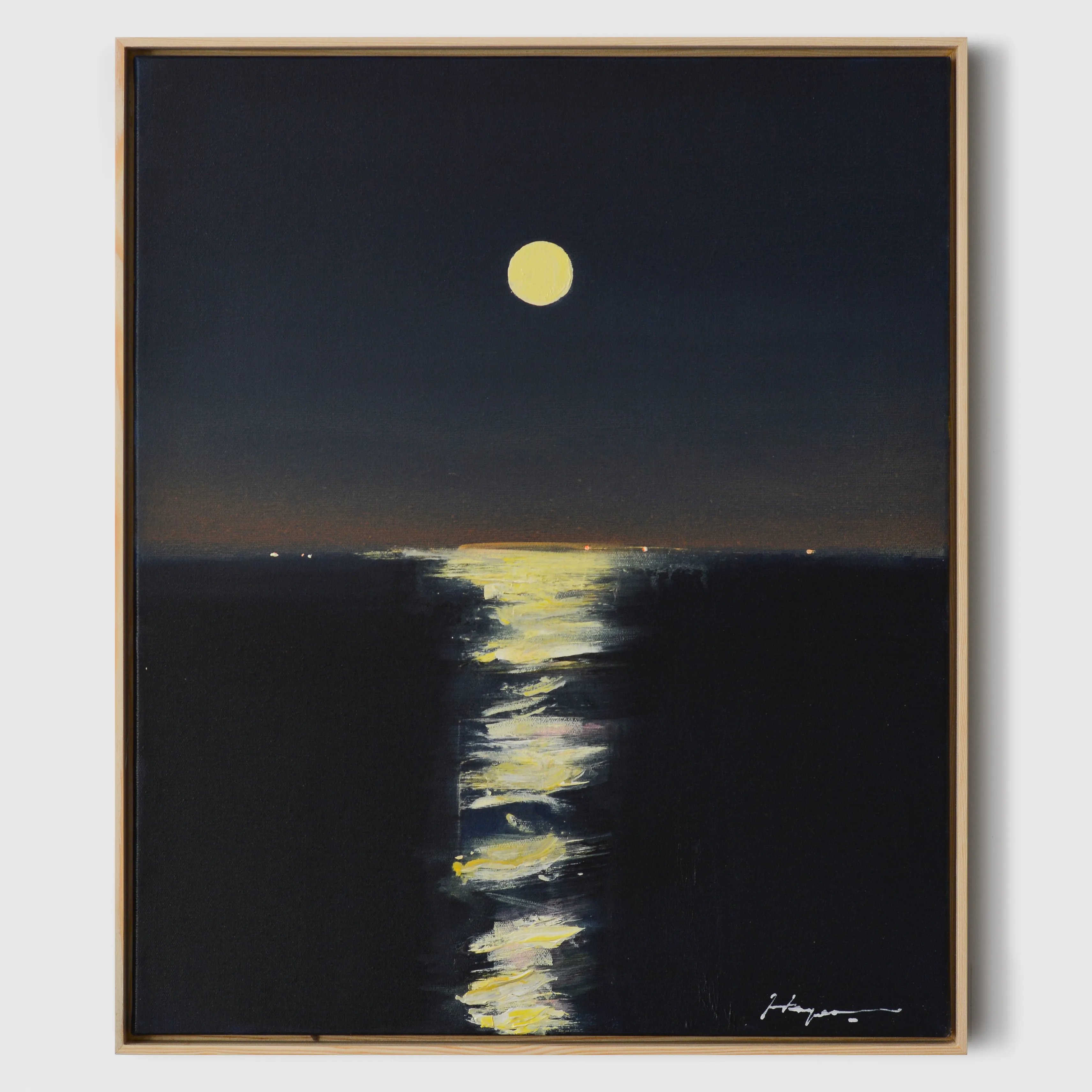 Image of Moonlight by Igor Nekraga, size: 60x50, made of Acrylic on canvas, Painting medium, from Ukraine, part of the Acrylics series, priced at $600 Photo 1 of 4.