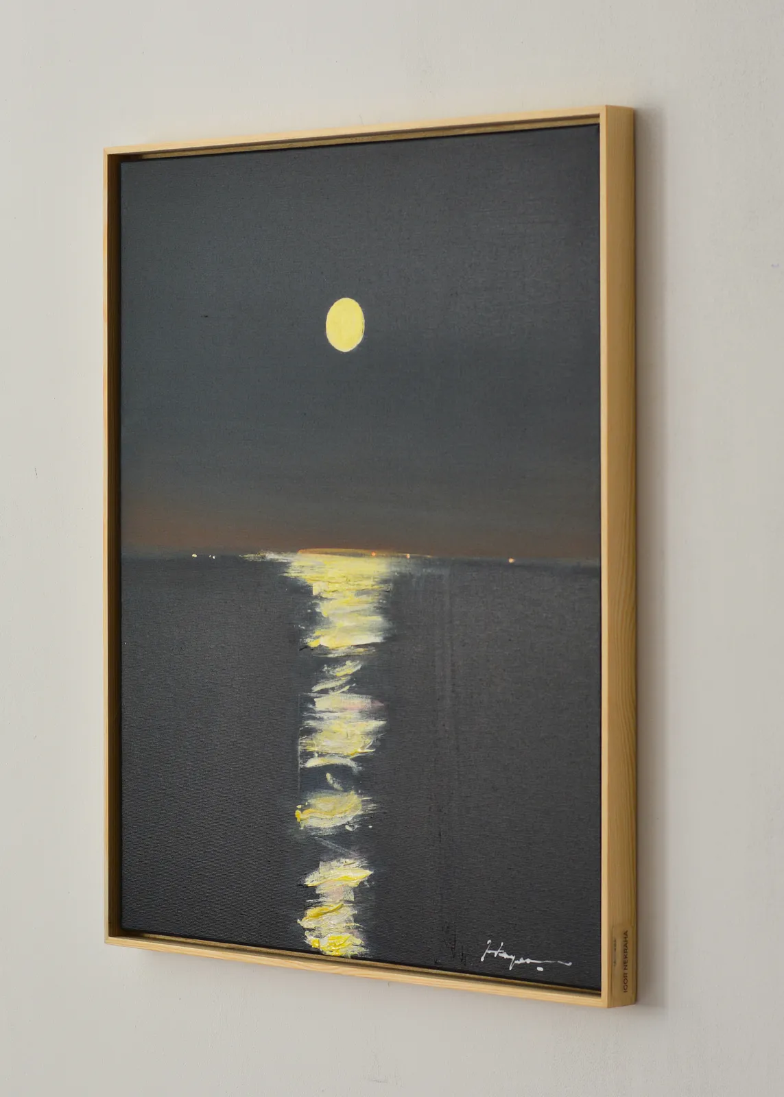 Image of Moonlight by Igor Nekraga, size: 60x50, made of Acrylic on canvas, Painting medium, from Ukraine, part of the Acrylics series, priced at $600 Photo 3 of 4.