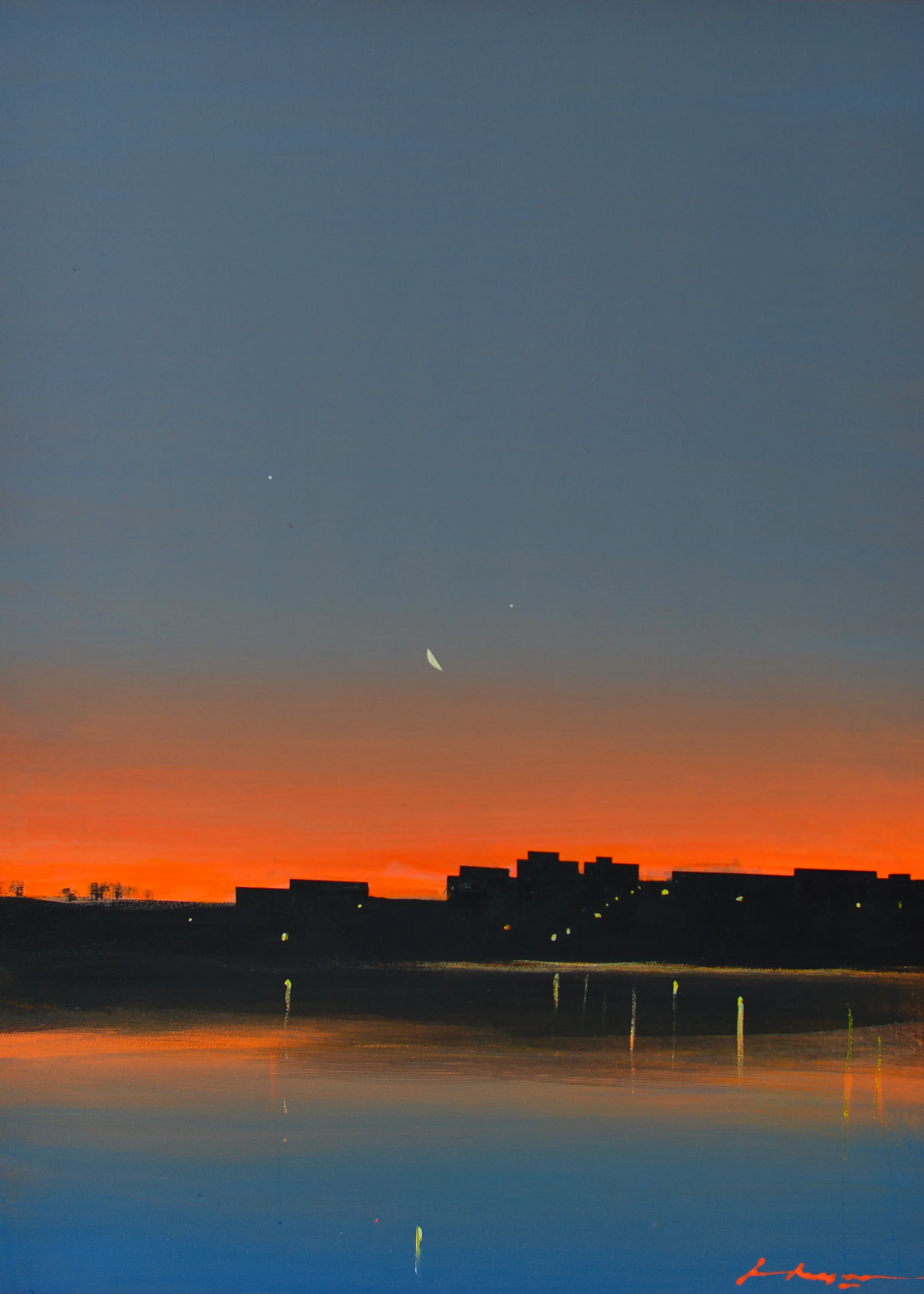 Зображення "Saltivka Hydropark. Evening" від Igor Nekraha, розмір: 80x60 , медіум: Живопис, серія: Acrylics, ціна: $700 Фото 3 з 4.