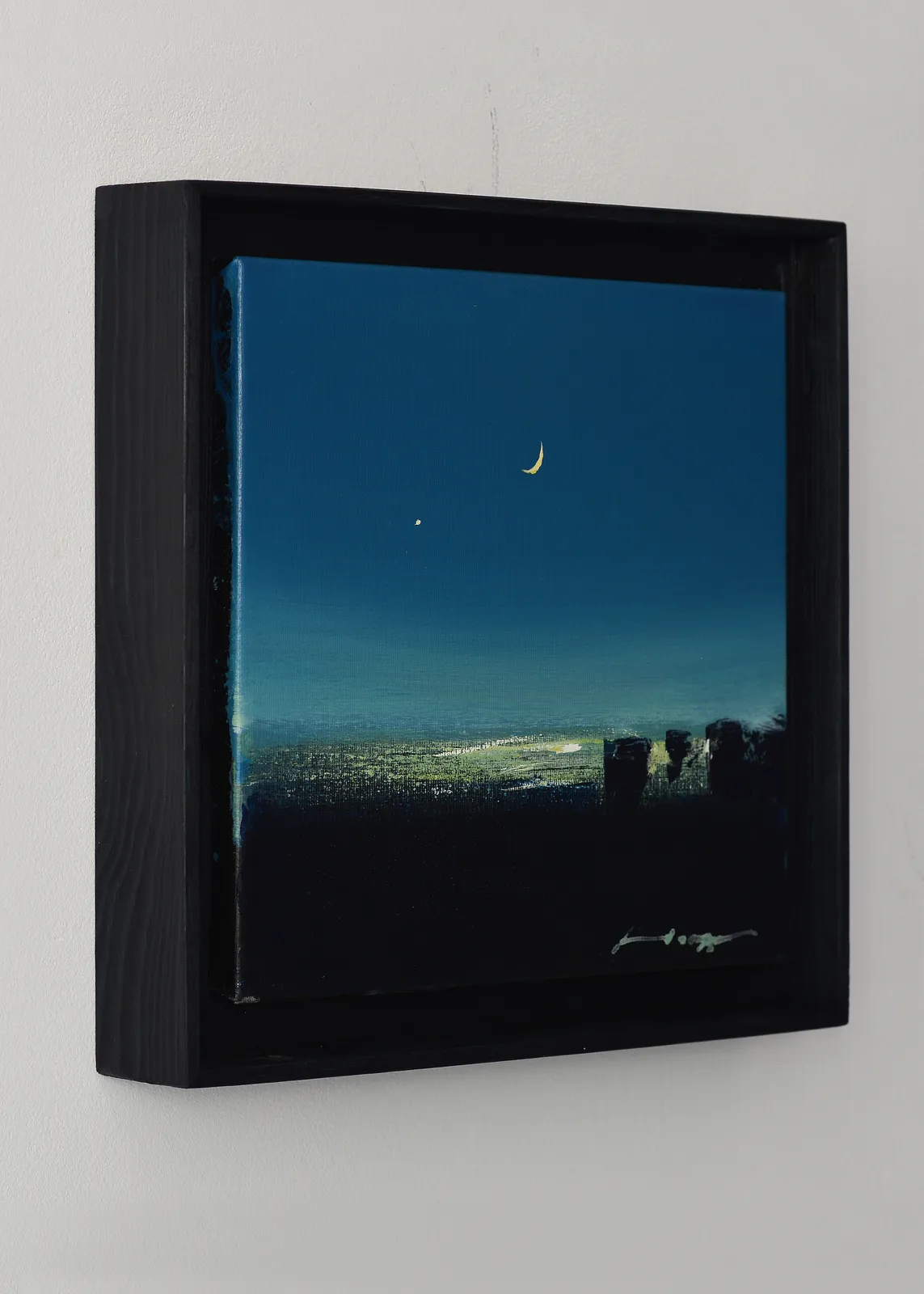 Image of Nightfall by Igor Nekraga, size: 25x25 cm, made of Acrylic on canvas, Painting medium, from Ukraine, part of the Acrylics series, priced at $300 Photo 4 of 4.