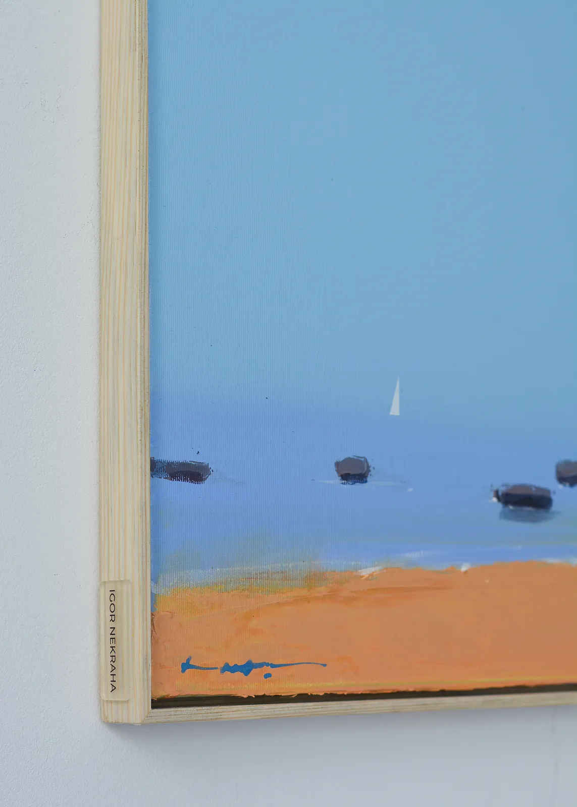 Image of Seascape by Igor Nekraga, size: 50x50, made of Acrylic on canvas, Painting medium, from Ukraine, part of the Acrylics series, priced at $600 Photo 4 of 4.
