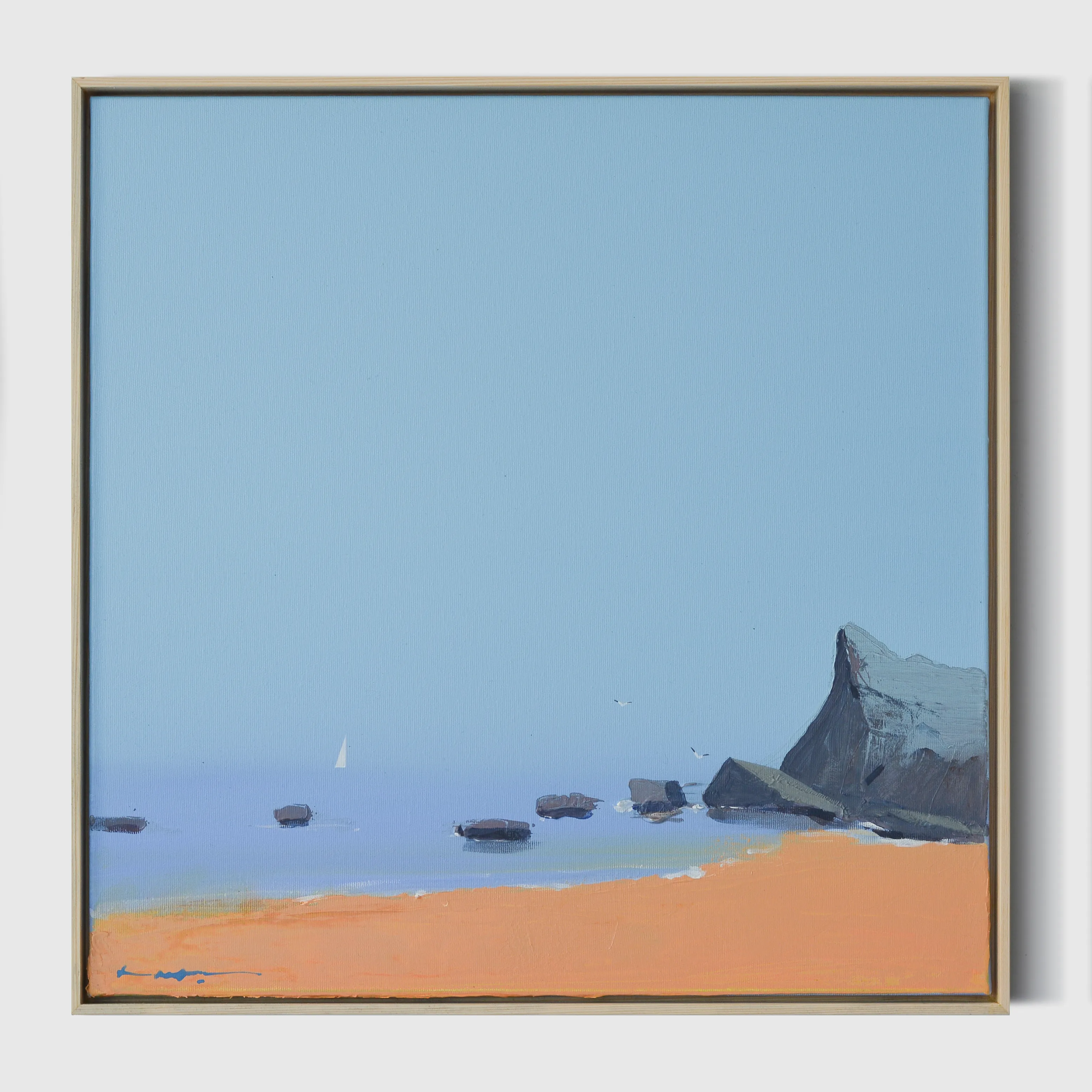 Image of Seascape by Igor Nekraga, size: 50x50, made of Acrylic on canvas, Painting medium, from Ukraine, part of the Acrylics series, priced at $600 Photo 1 of 4.