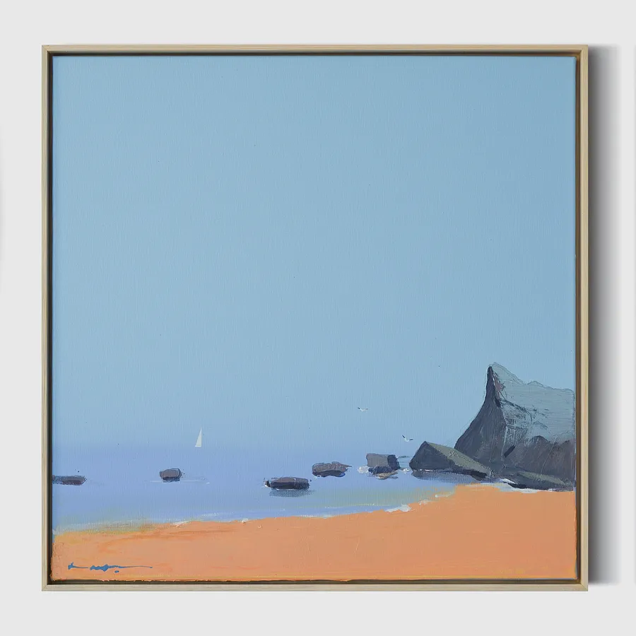 Image of Seascape by Igor Nekraga, size: 50x50, made of Acrylic on canvas, Painting medium, from Ukraine, part of the Acrylics series, priced at $600