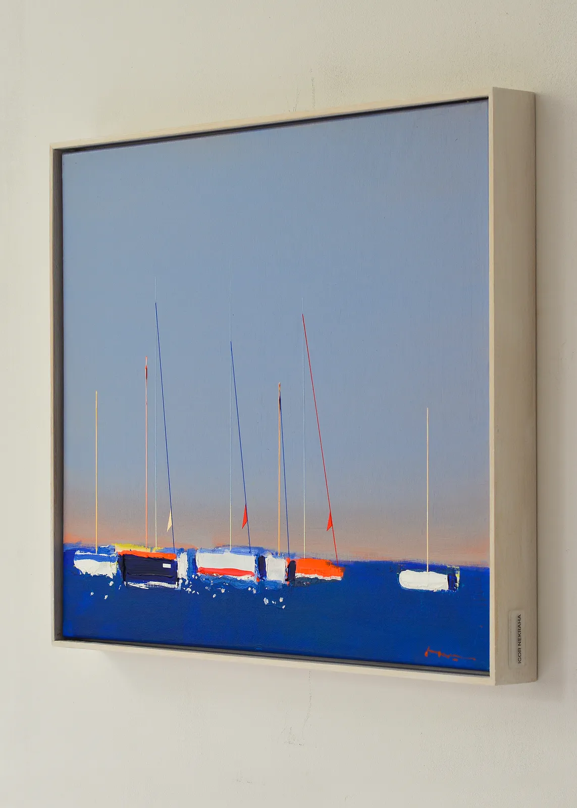 Image of After the Regatta by Igor Nekraga, size: 50x60, made of Acrylic on canvas, Painting medium, from Ukraine, part of the Acrylics series, priced at $650 Photo 3 of 4.