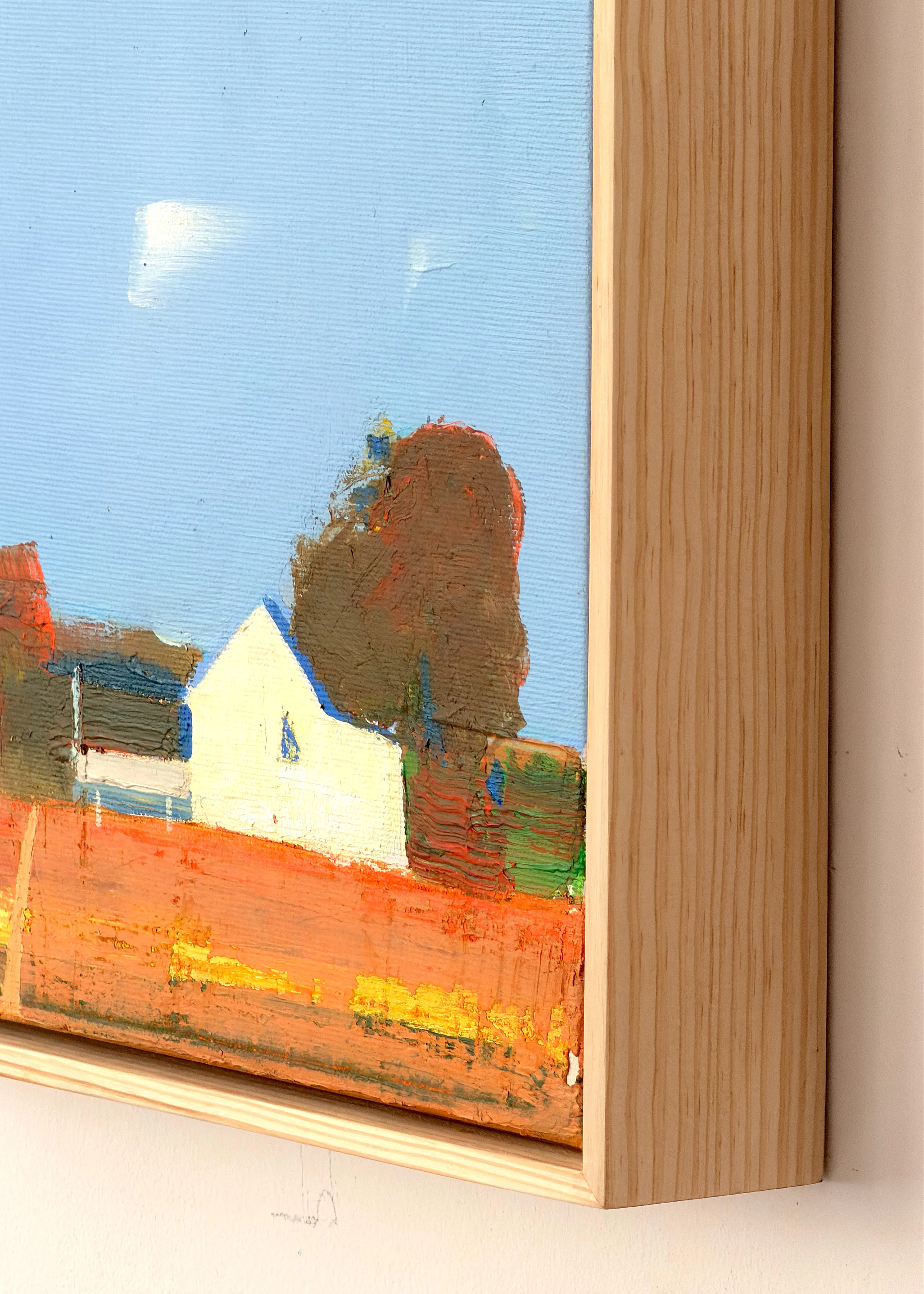Image of Country House. Warm September by Igor Nekraga, size: 30х30, made of Acrylic on canvas, Painting medium, from Ukraine, part of the Acrylics series, priced at $400 Photo 3 of 4.