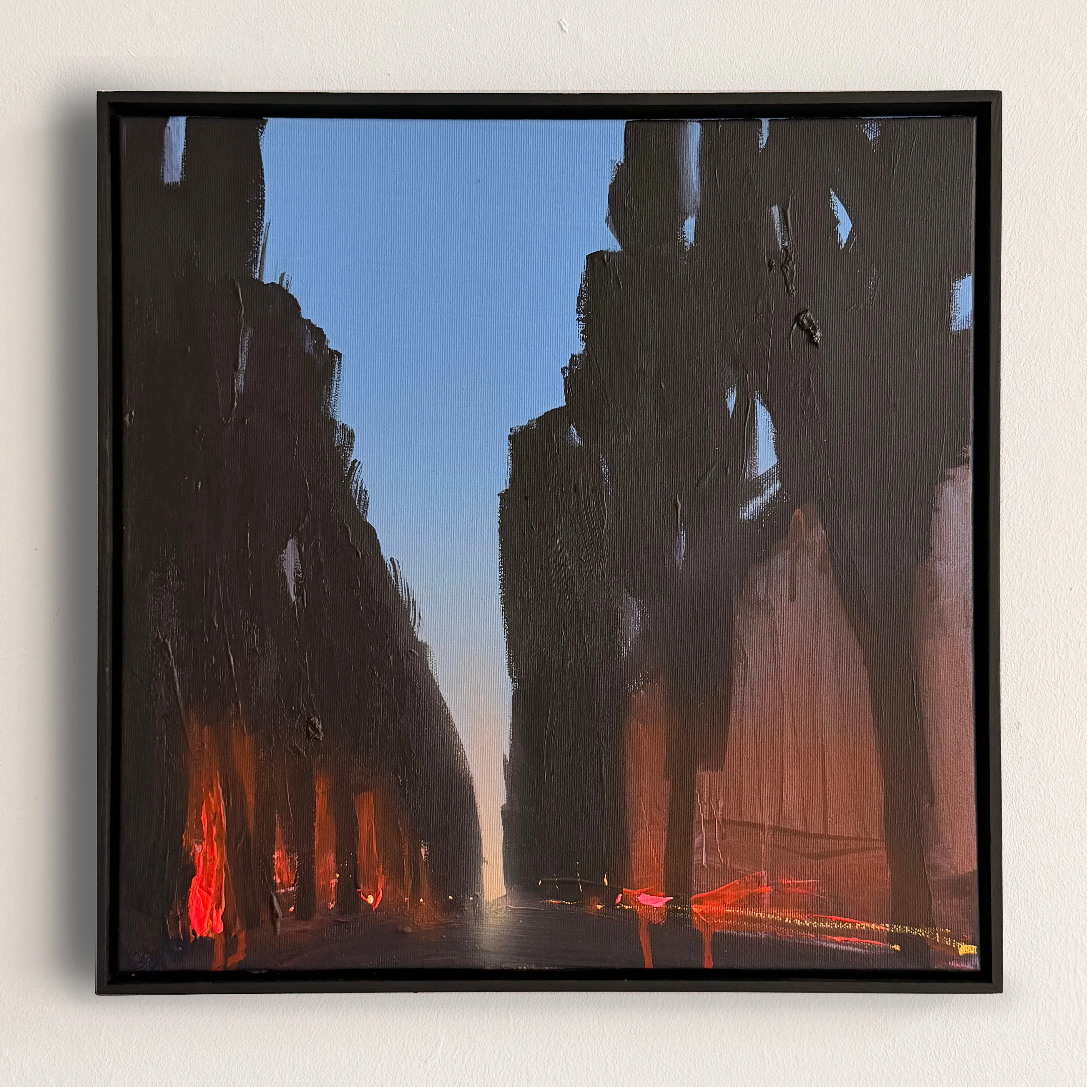 Image of Shevchenko Boulevard  by Igor Nekraha, size: 40x40 cm, made of Acrylic on canvas, Painting medium, from Kyiv, part of the Acrylics series, priced at $450 Photo 1 of 4.