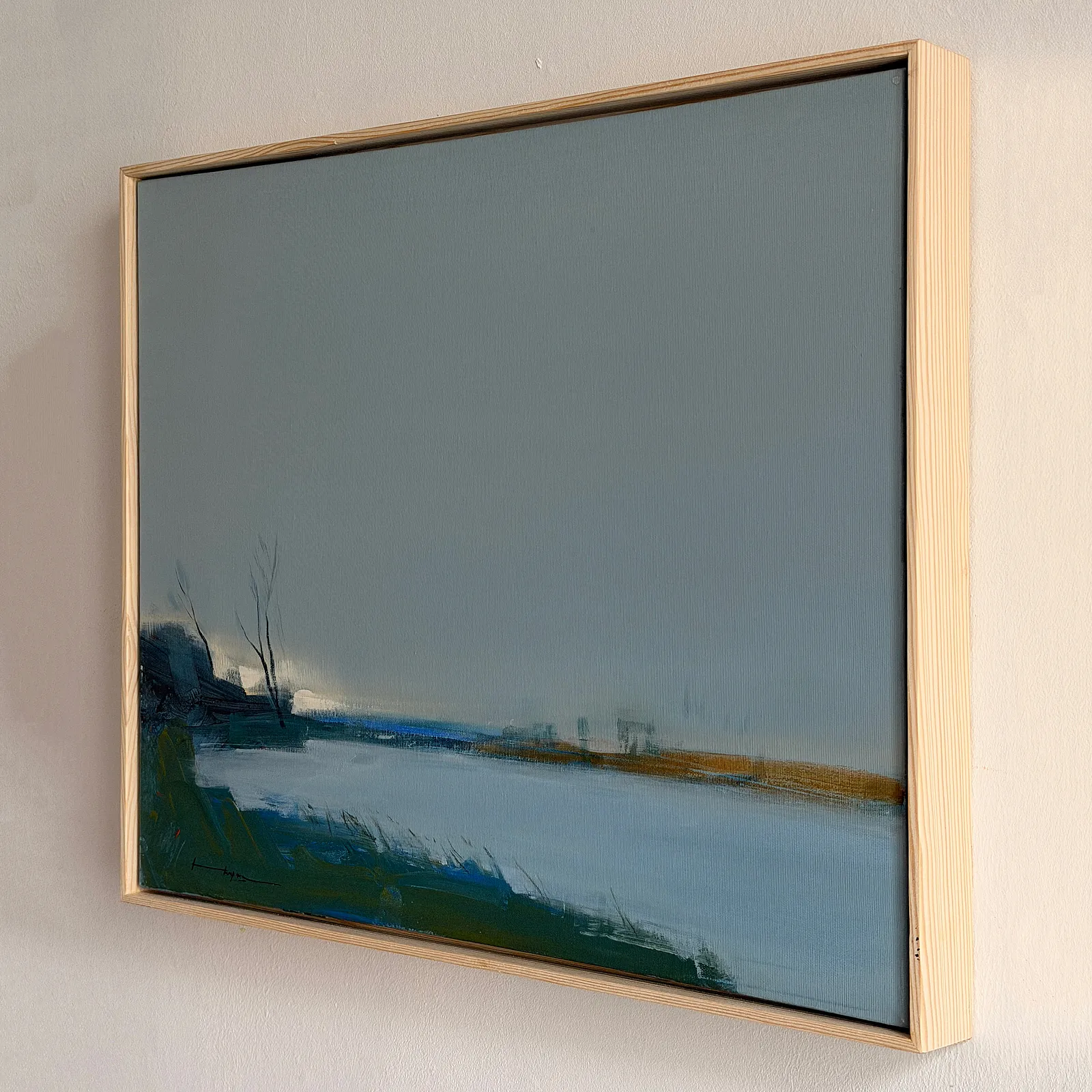 Image of Lakeside by Igor Nekraha, size: 50x60, made of Acrylic on canvas, Painting medium, from Kyiv, part of the Acrylics series, priced at $600 Photo 3 of 4.
