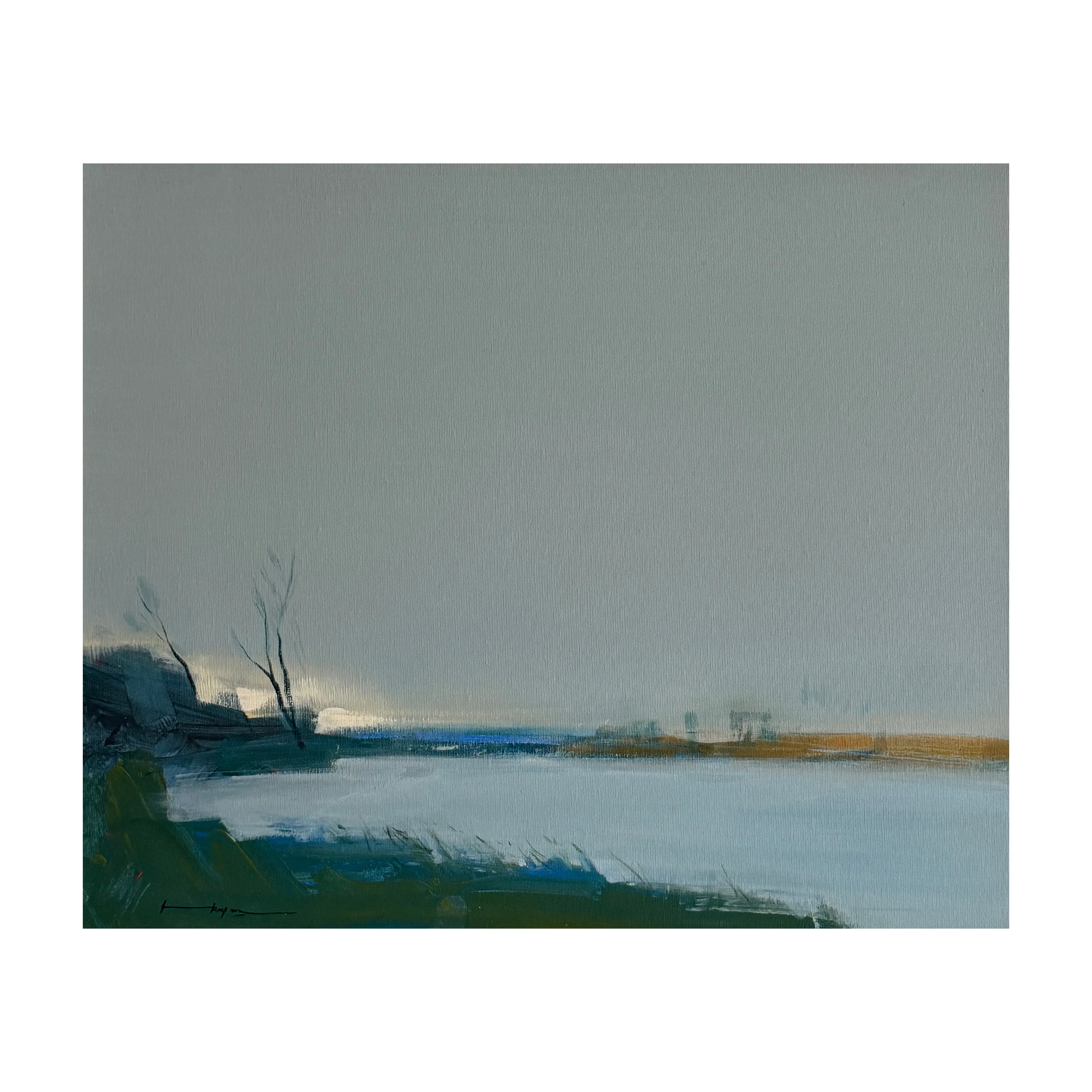Image of Lakeside by Igor Nekraha, size: 50x60, made of Acrylic on canvas, Painting medium, from Kyiv, part of the Acrylics series, priced at $600 Photo 4 of 4.