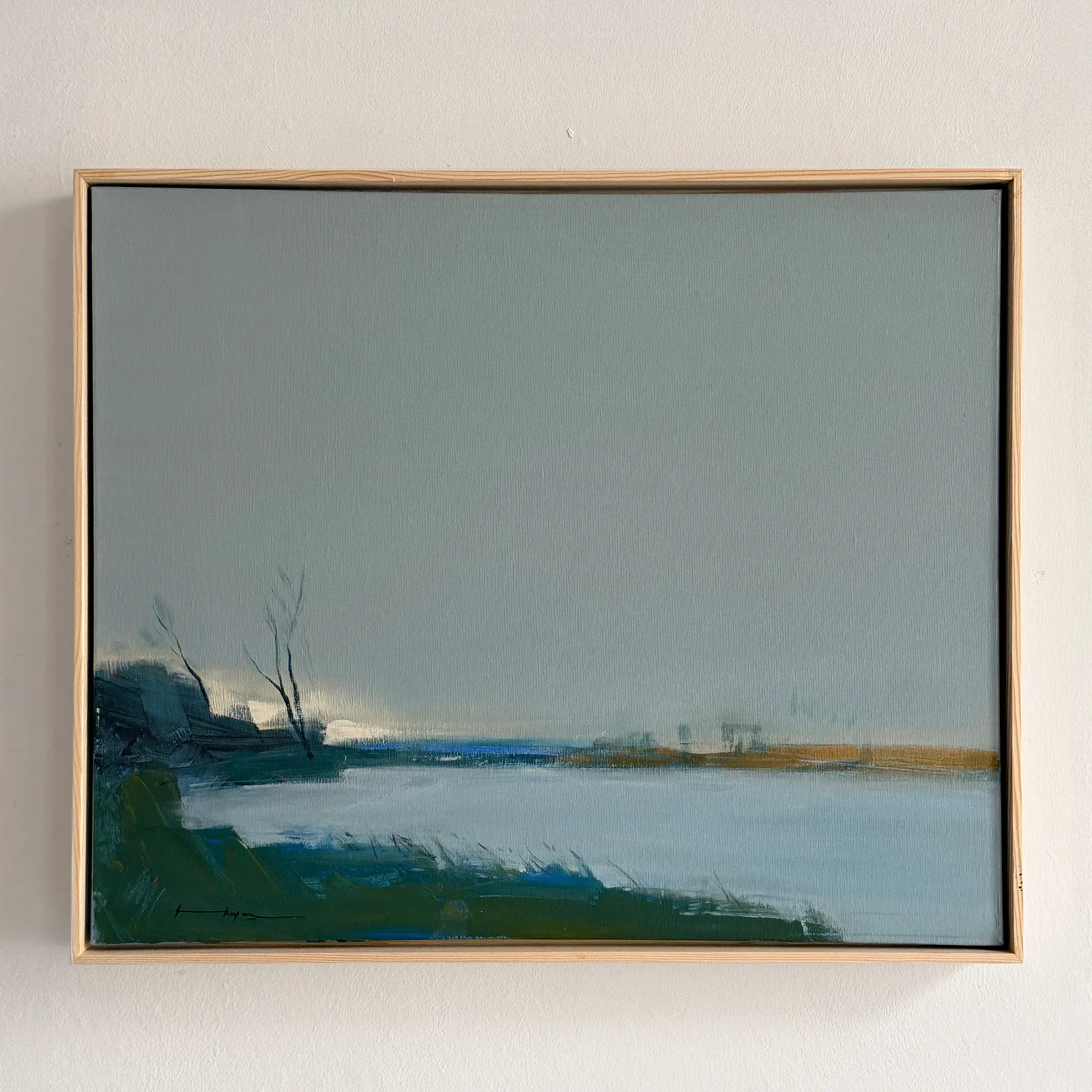 Image of Lakeside by Igor Nekraha, size: 50x60, made of Acrylic on canvas, Painting medium, from Kyiv, part of the Acrylics series, priced at $600 Photo 1 of 4.