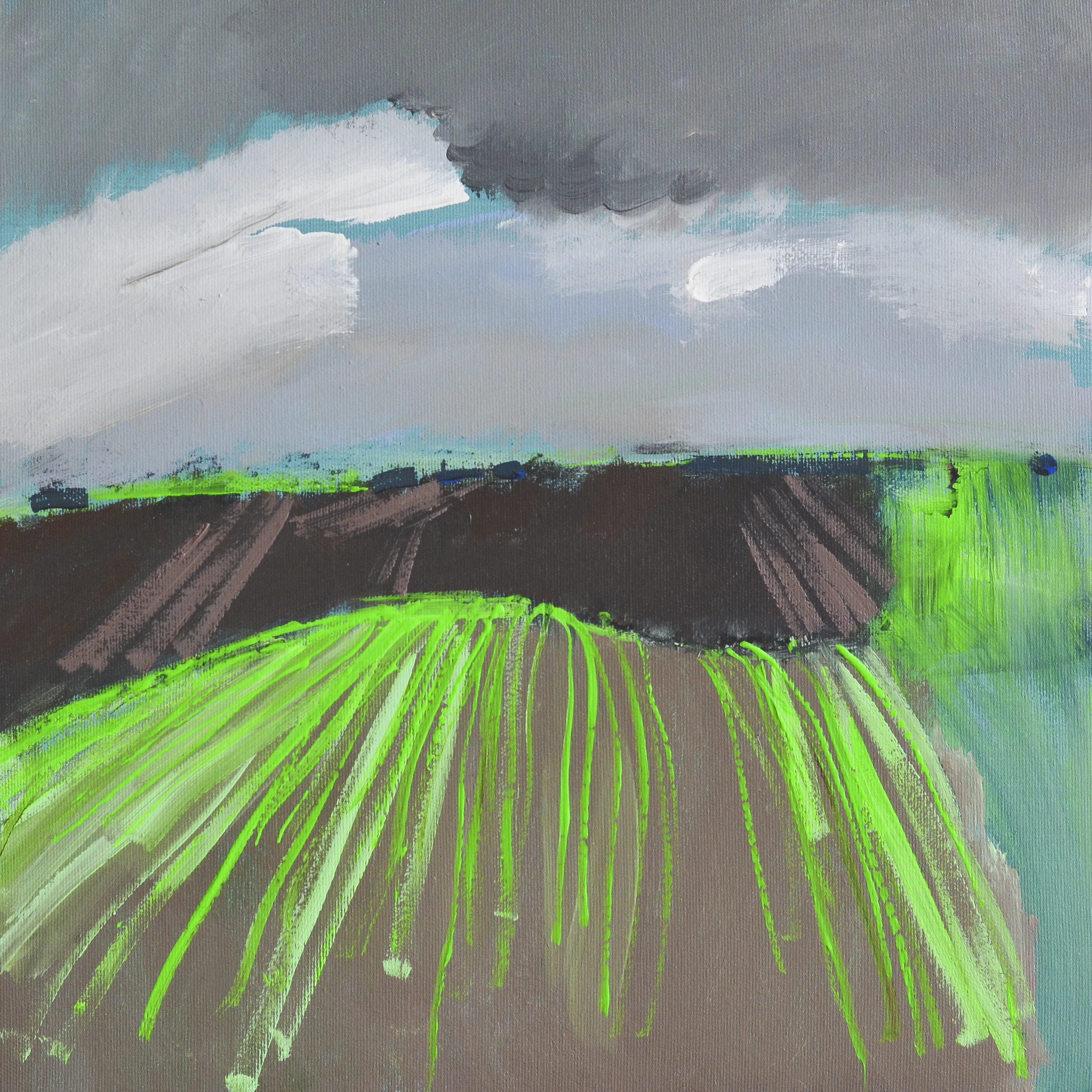 Зображення "Fields turn green" від Igor Nekraha, розмір: 40x40, матеріали: Acrylic on canvas, медіум: Живопис, місто: Ukraine, серія: Acrylics, ціна: $400 Фото 2 з 4.