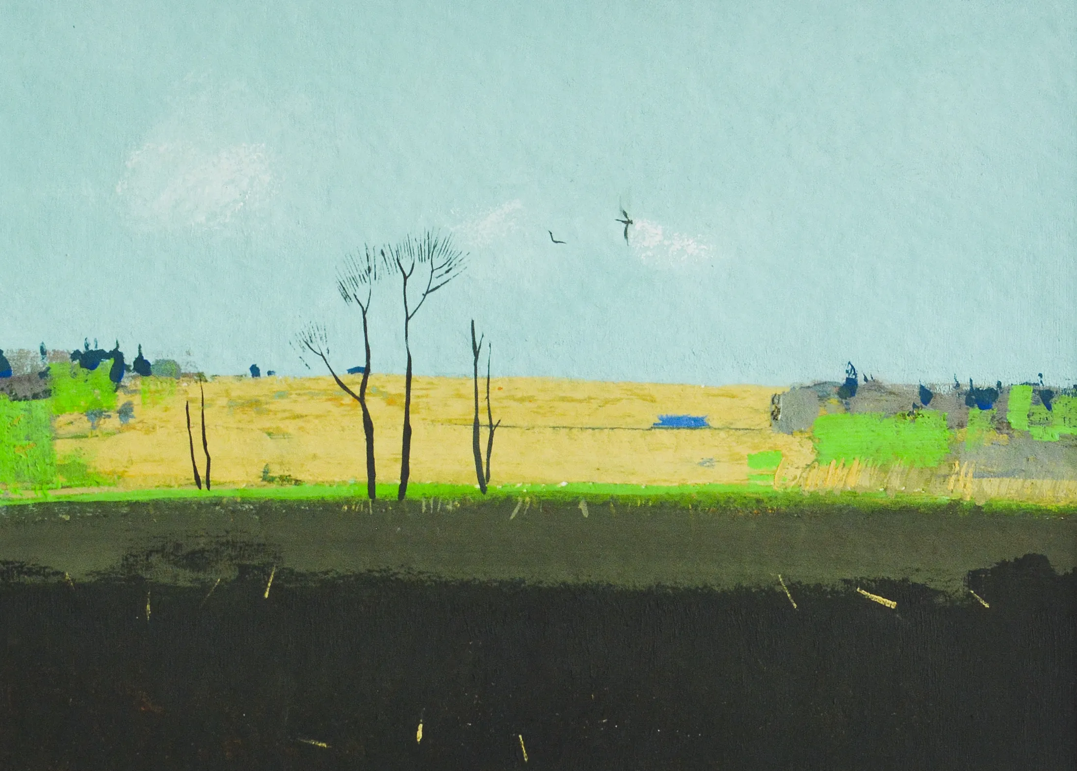 Зображення "Land in spring" від Igor Nekraha, розмір: 20x30, матеріали: Gouache on paper, медіум: Графіка, місто: Ukraine, серія: Gouaches, ціна: $350 Фото 2 з 4.