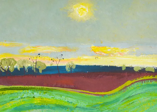 Зображення "Sunset on the field" від Igor Nekraha, розмір: 20x30, матеріали: Gouache on paper, медіум: Графіка, місто: Ukraine, серія: Gouaches, ціна: $350 Фото 2 з 4.
