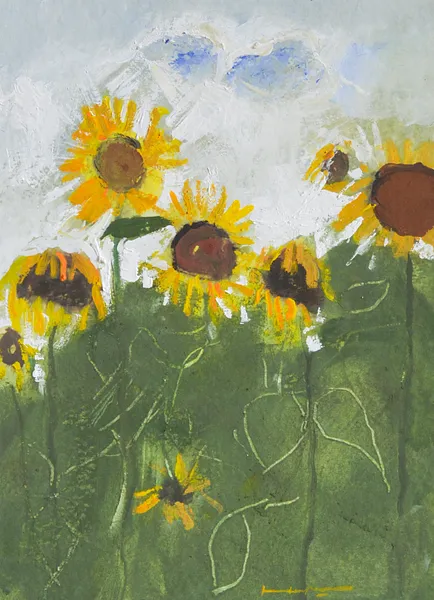 Зображення "Sunflowers" від Igor Nekraha, розмір: 40x30, матеріали: Gouache on paper, медіум: Графіка, місто: Ukraine, серія: Gouaches, ціна: $350 Фото 2 з 4.