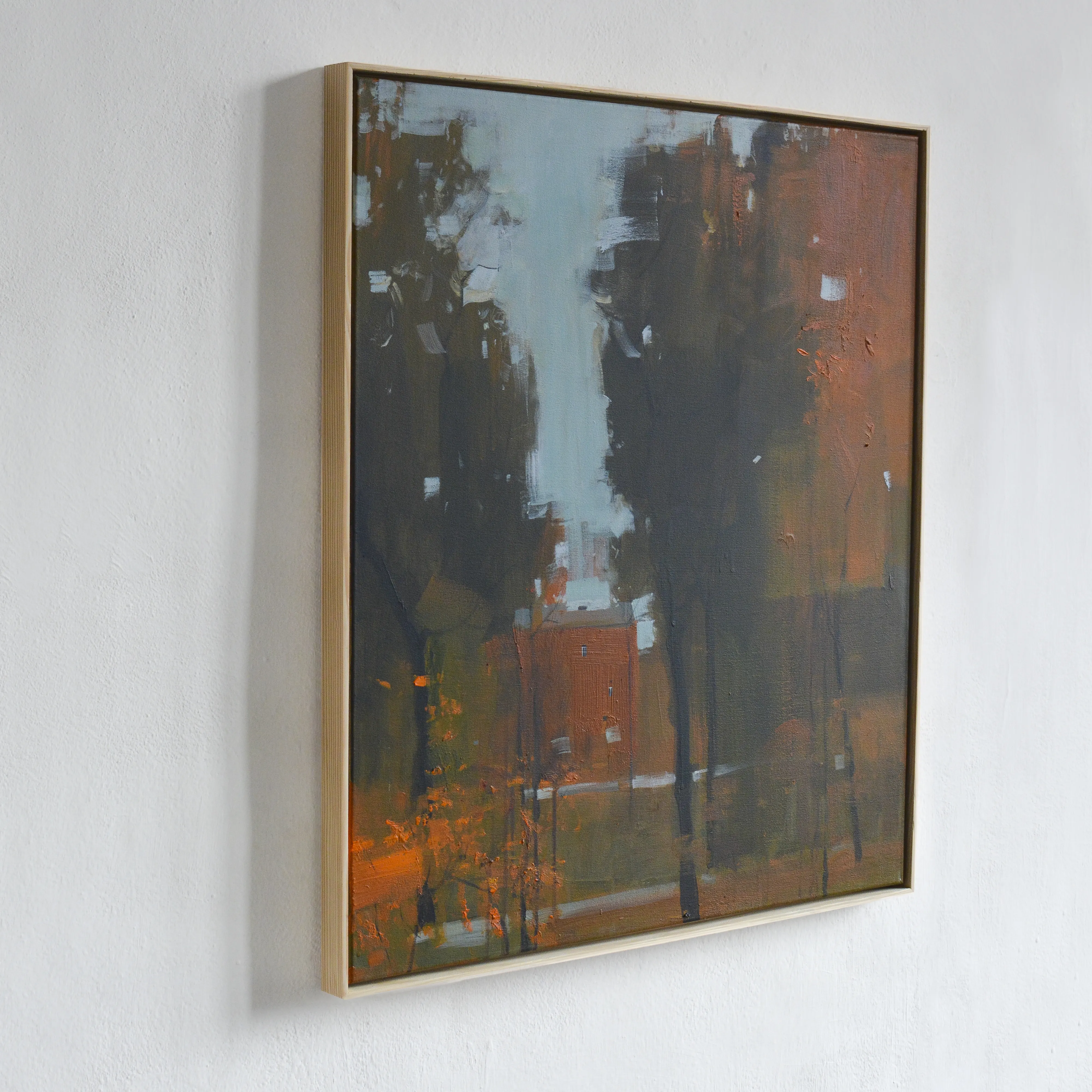 Image of Autumn in Pavlivskiy Square by Igor Nekraga, size: 80x70, Painting medium, part of the Acrylics series, priced at $800 Photo 3 of 4.