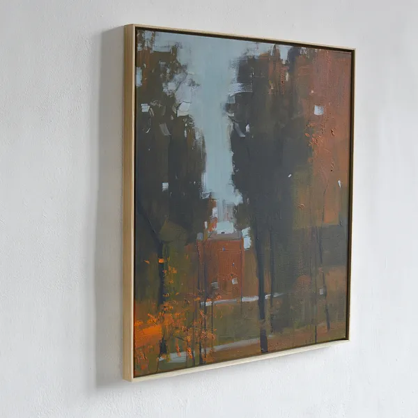 Image of Autumn in Pavlivskiy Square by Igor Nekraga, size: 80x70, Painting medium, part of the Acrylics series, priced at $800 Photo 3 of 4.