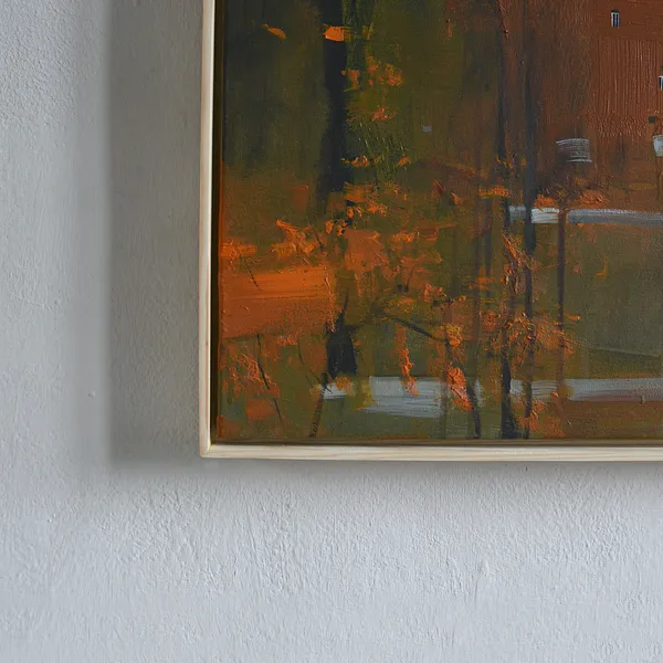 Image of Autumn in Pavlivskiy Square by Igor Nekraga, size: 80x70, Painting medium, part of the Acrylics series, priced at $800 Photo 4 of 4.