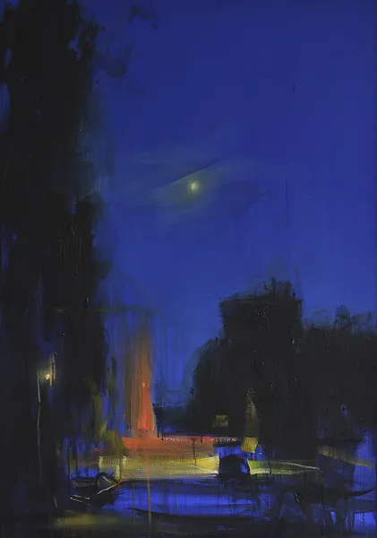 Image of Kyiv yard by Igor Nekraga, size: 100x70, Painting medium, part of the Acrylics series, priced at $1200 Photo 2 of 3.