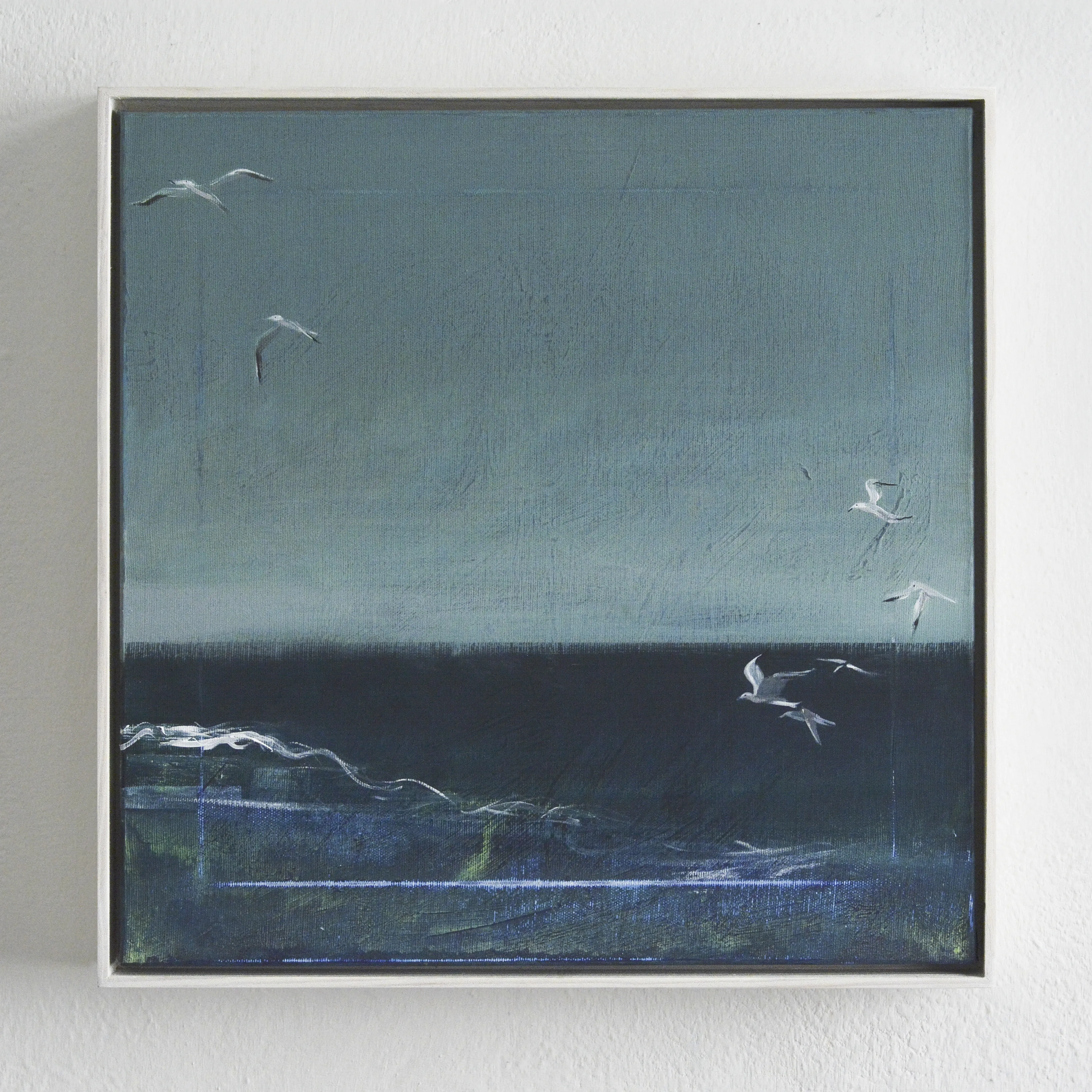 Image of The cold sea by Igor Nekraga, size: 40x40, made of Acrylic on canvas, Painting medium, from Ukraine, part of the Acrylics series, priced at $450 Photo 1 of 4.