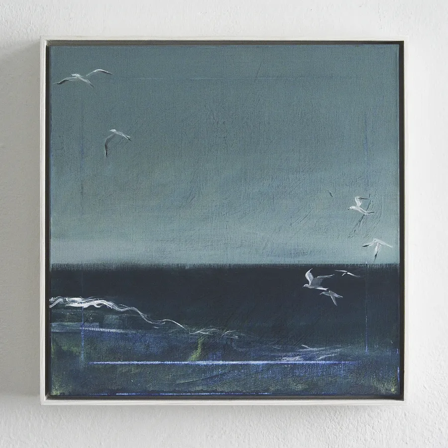 Image of The cold sea by Igor Nekraga, size: 40x40, made of Acrylic on canvas, Painting medium, from Ukraine, part of the Acrylics series, priced at $450