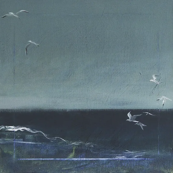 Image of The cold sea by Igor Nekraga, size: 40x40, made of Acrylic on canvas, Painting medium, from Ukraine, part of the Acrylics series, priced at $450 Photo 2 of 4.