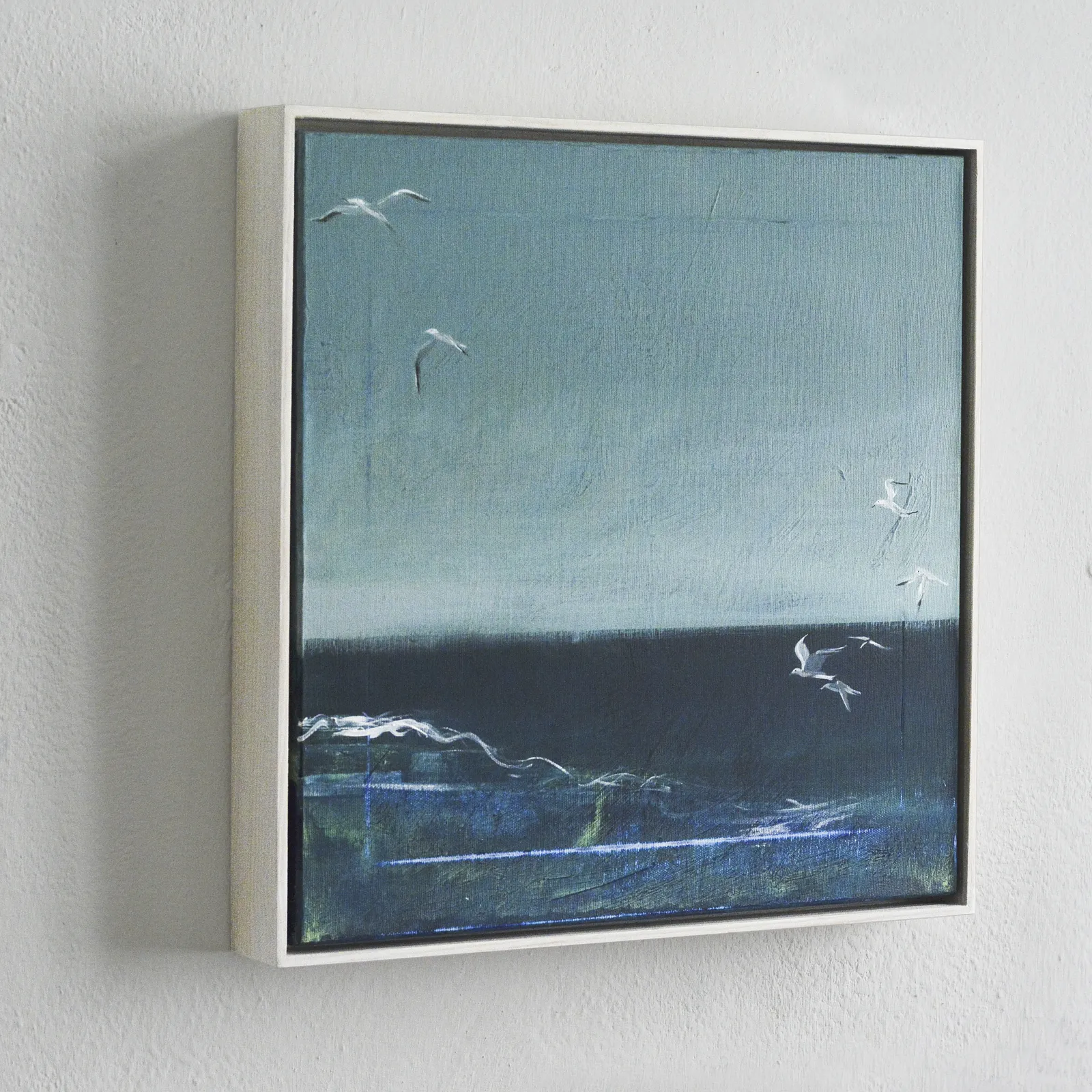 Image of The cold sea by Igor Nekraga, size: 40x40, made of Acrylic on canvas, Painting medium, from Ukraine, part of the Acrylics series, priced at $450 Photo 4 of 4.