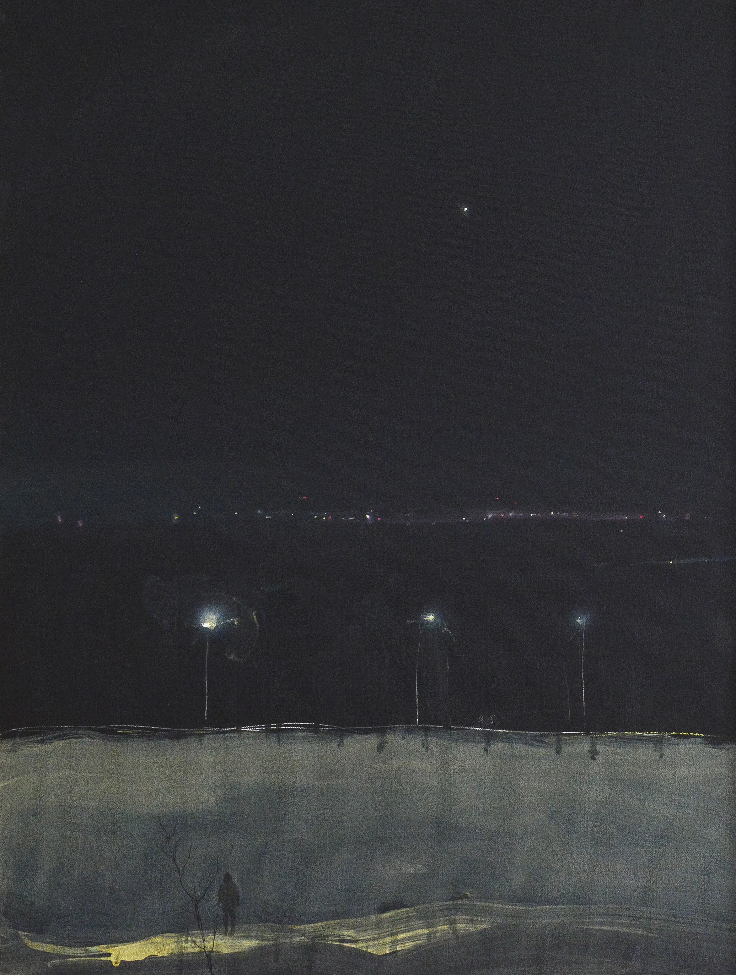 Image of Peyzazhka alley, evening by Igor Nekraga, size: 80x60, made of Acrylic on canvas, Painting medium, from Ukraine, part of the Acrylics series, priced at $800 Photo 2 of 4.